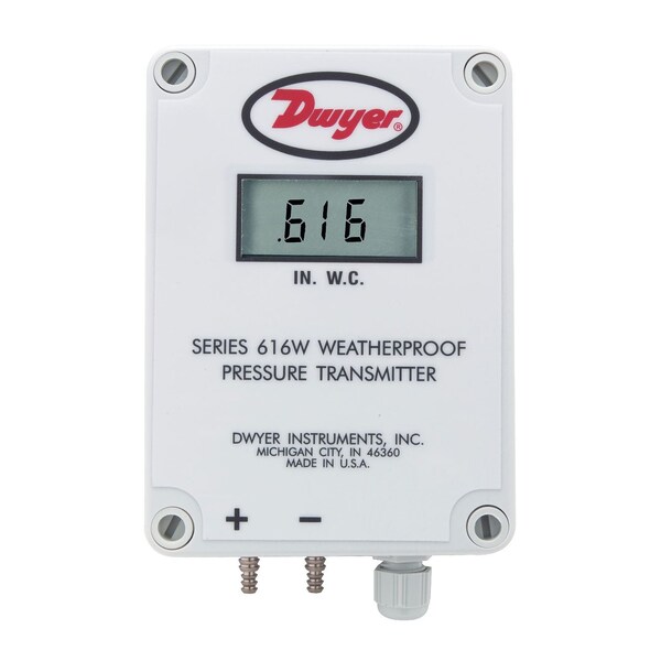 Differential pressure transmitter, range 60-0-60 Pa, NEMA 4X housing